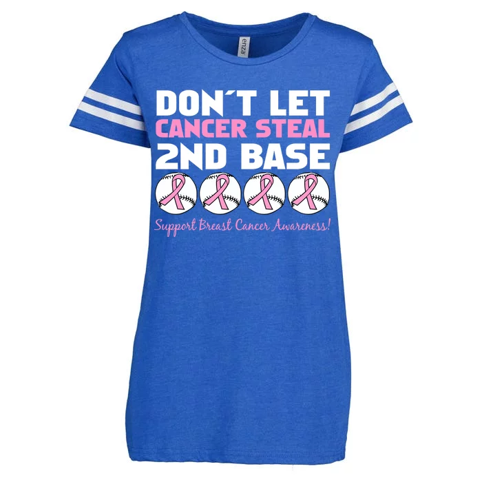 Don't Let Breast Cancer Steal Second 2nd Base Enza Ladies Jersey Football T-Shirt