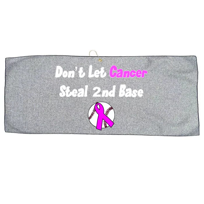 Don't Let Cancer Steal Second Base Large Microfiber Waffle Golf Towel