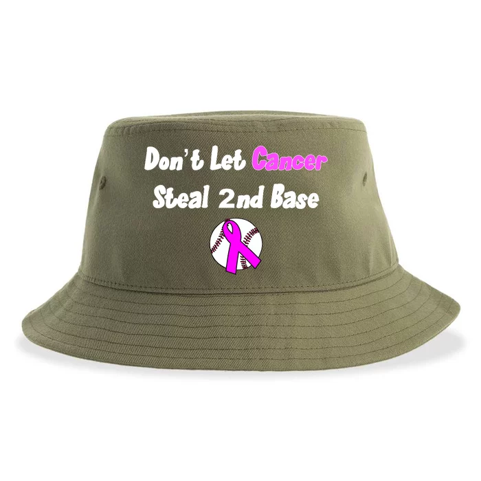 Don't Let Cancer Steal Second Base Sustainable Bucket Hat