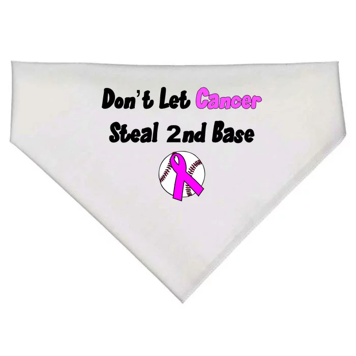 Don't Let Cancer Steal Second Base USA-Made Doggie Bandana