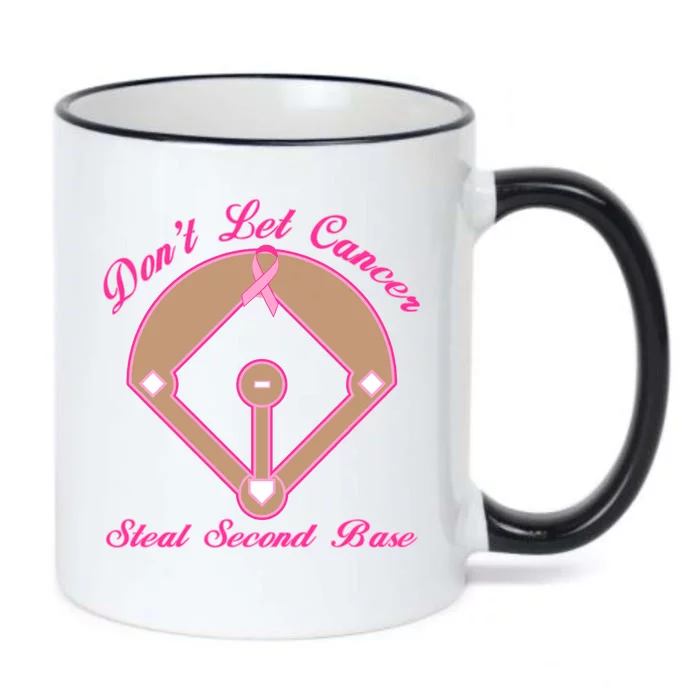 Don't Let Cancer Steal Second Base Diamond Black Color Changing Mug