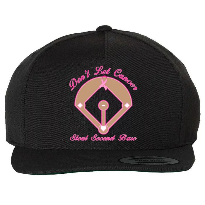 Don't Let Cancer Steal Second Base Diamond Wool Snapback Cap