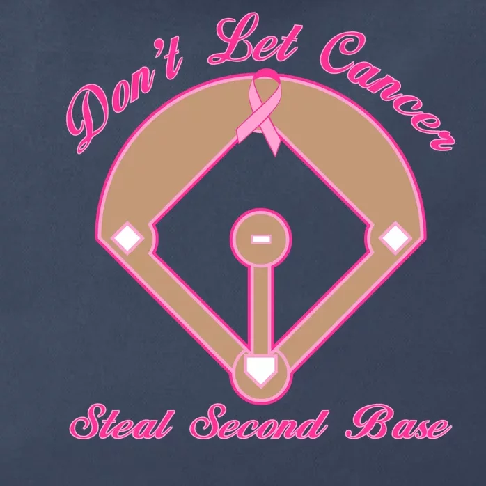 Don't Let Cancer Steal Second Base Diamond Zip Tote Bag