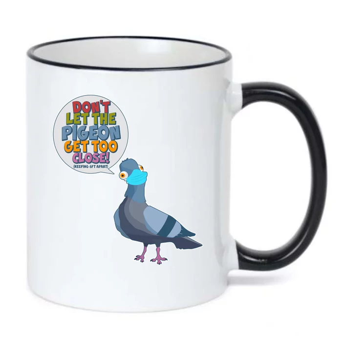 Don't Let the Pigeon Get Too Close Social Distancing Black Color Changing Mug