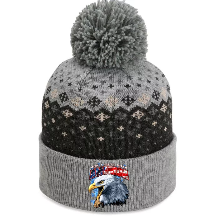 Don't Mess With America The Baniff Cuffed Pom Beanie