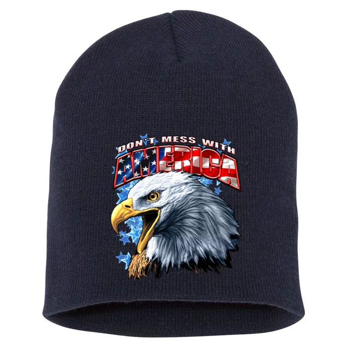 Don't Mess With America Short Acrylic Beanie