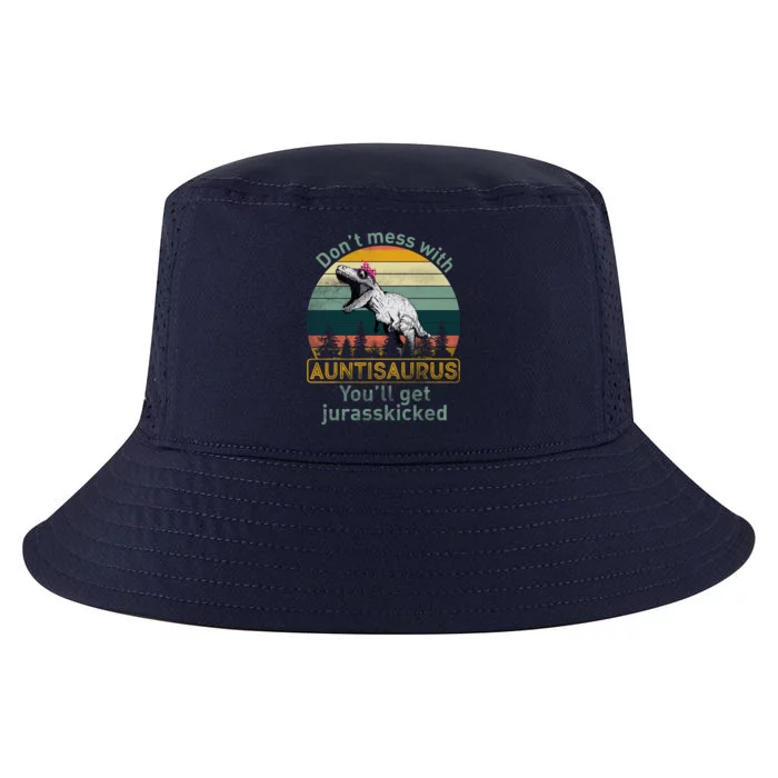 Don't Mess WIth Auntisaurus Cool Comfort Performance Bucket Hat