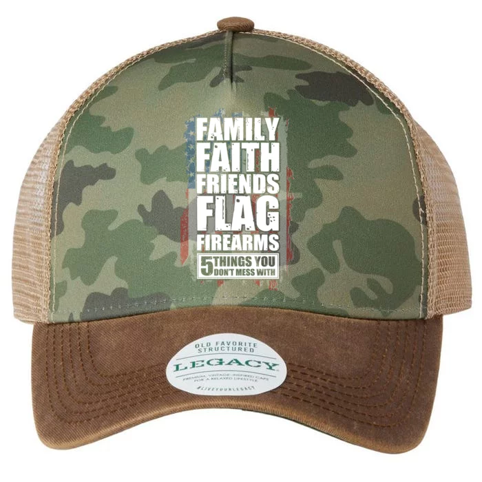 Don't Mess With Family Faith Friends Flag Firearms Legacy Tie Dye Trucker Hat