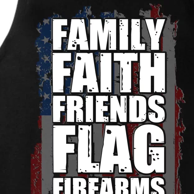 Don't Mess With Family Faith Friends Flag Firearms Ladies Tri-Blend Wicking Tank