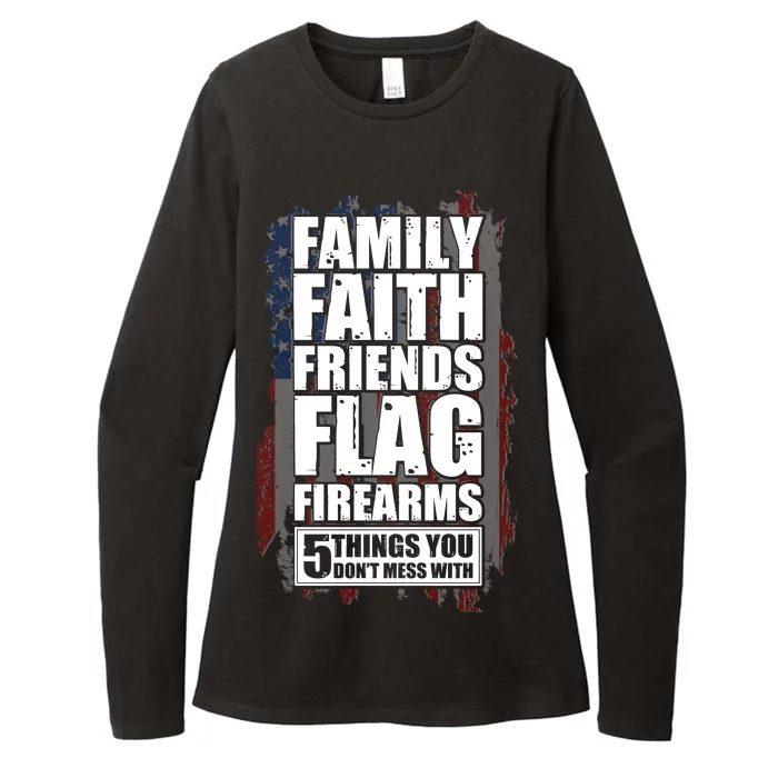 Don't Mess With Family Faith Friends Flag Firearms Womens CVC Long Sleeve Shirt