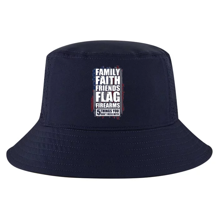 Don't Mess With Family Faith Friends Flag Firearms Cool Comfort Performance Bucket Hat