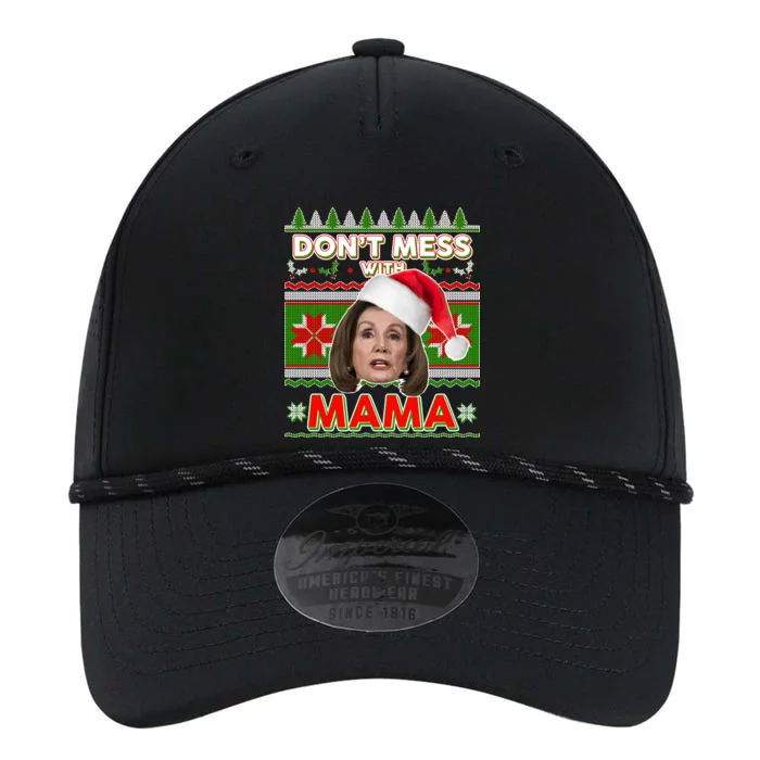 Don't Mess With Mama Pelosi Ugly Christmas Sweater Performance The Dyno Cap