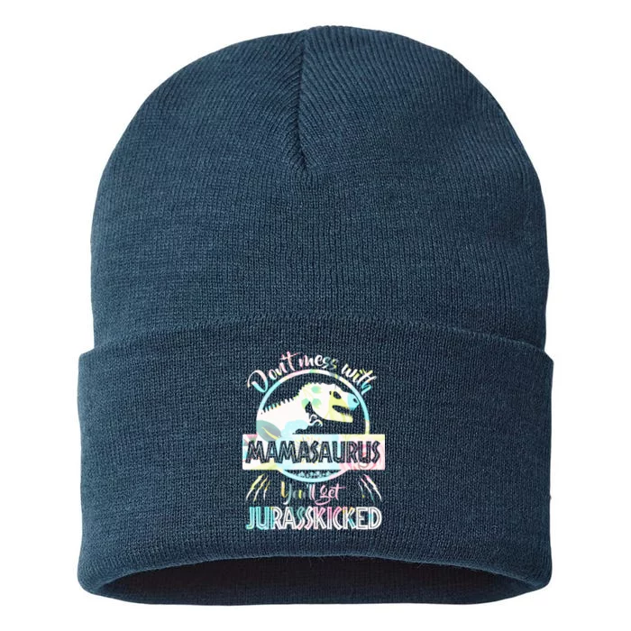 Don't Mess With Mamasaurus Sustainable Knit Beanie