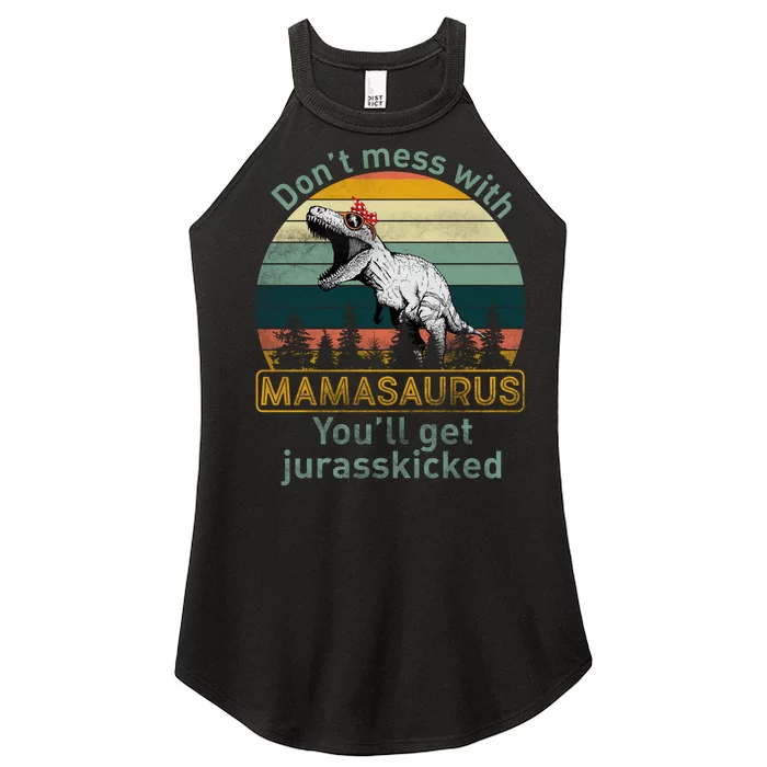 Don't Mess With Mamasaurus Jurrasskicked Women’s Perfect Tri Rocker Tank