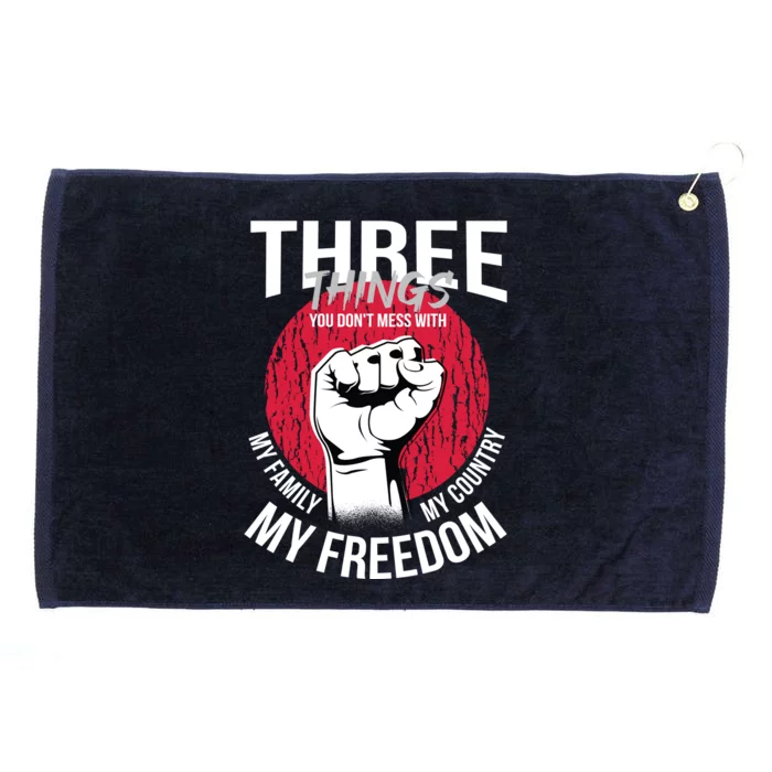 Don't Mess With Me Freedom Quote Grommeted Golf Towel