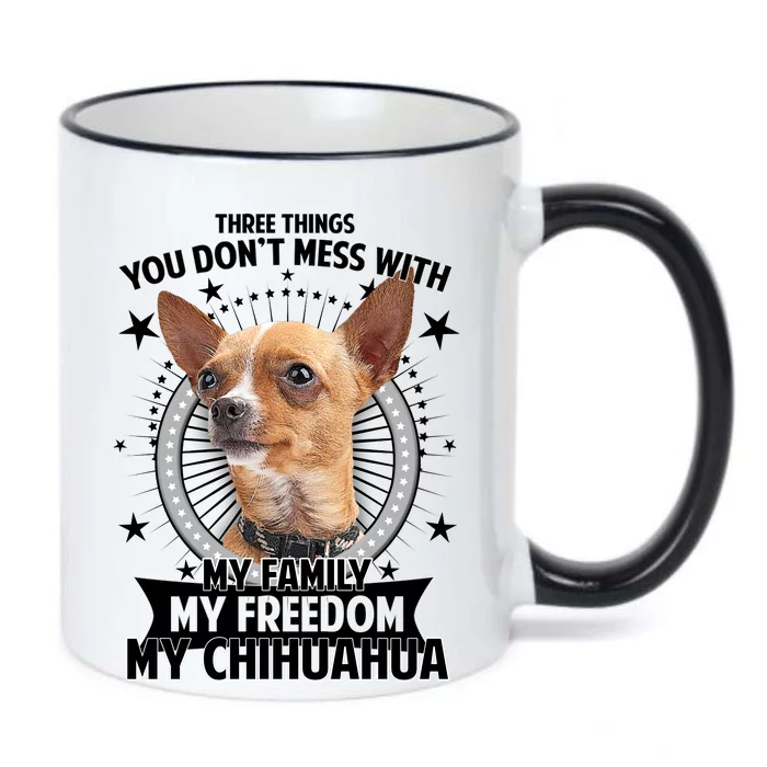 Don't Mess With My Chihuahua Black Color Changing Mug