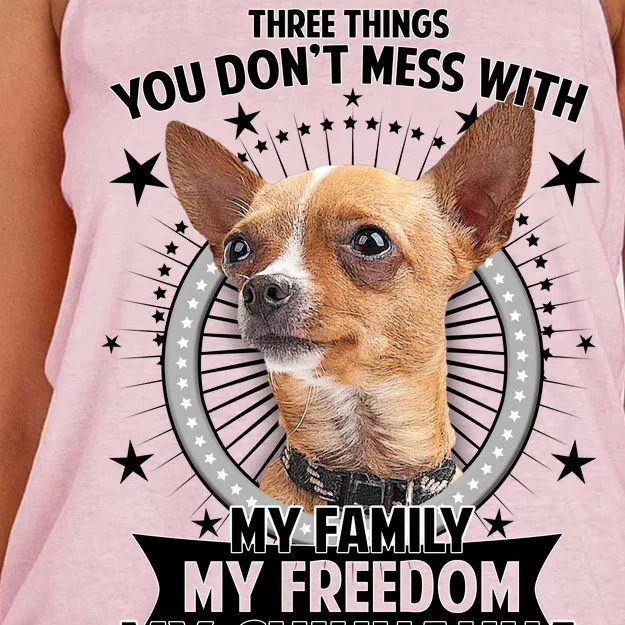 Don't Mess With My Chihuahua Women's Knotted Racerback Tank