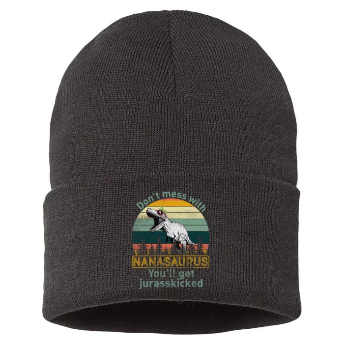 Don't Mess with Nanasaurus Sustainable Knit Beanie