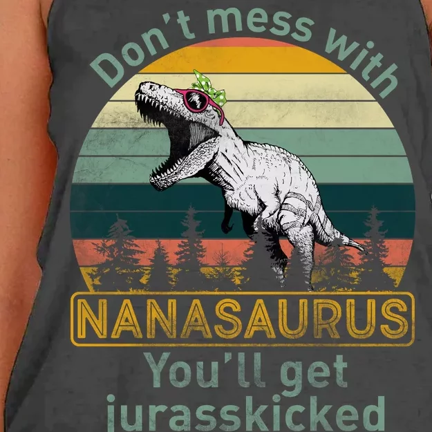 Don't Mess with Nanasaurus Women's Knotted Racerback Tank