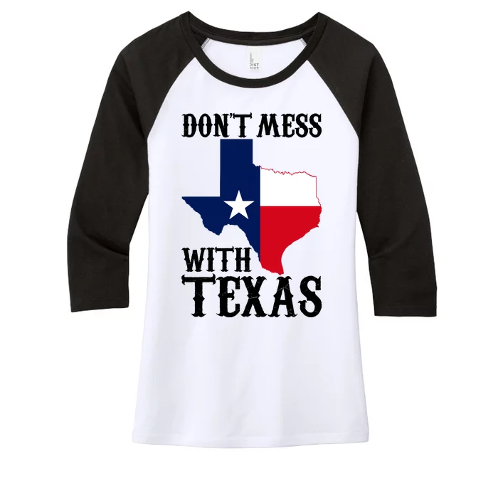 Don't Mess With Texas Women's Tri-Blend 3/4-Sleeve Raglan Shirt