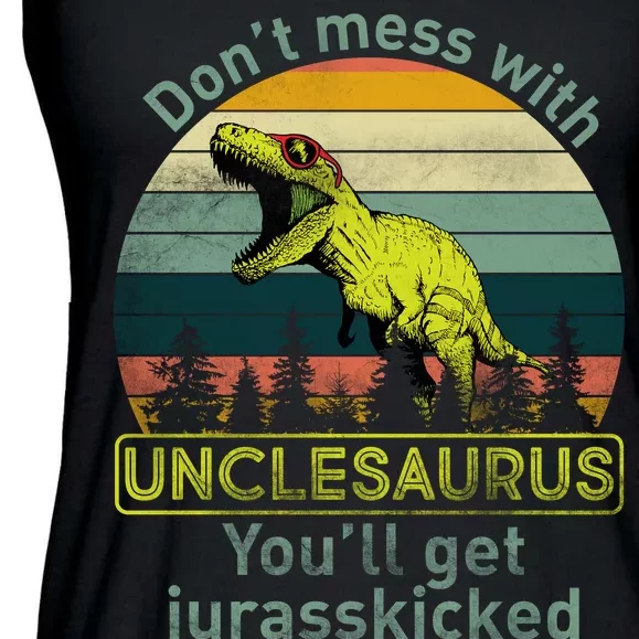 Don't Mess With Unclesaurus Ladies Essential Flowy Tank