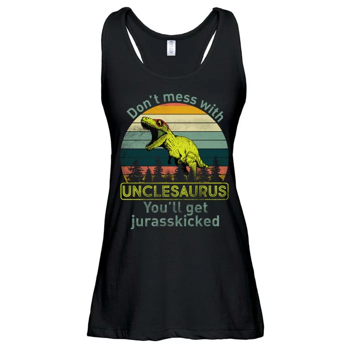 Don't Mess With Unclesaurus Ladies Essential Flowy Tank