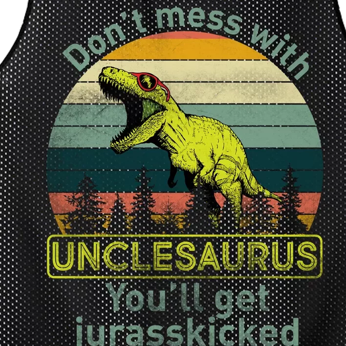 Don't Mess With Unclesaurus Mesh Reversible Basketball Jersey Tank