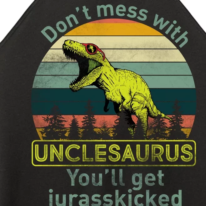 Don't Mess With Unclesaurus Women’s Perfect Tri Rocker Tank