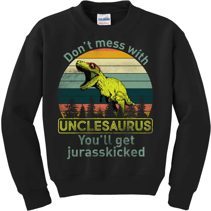 Don't Mess With Unclesaurus Kids Sweatshirt