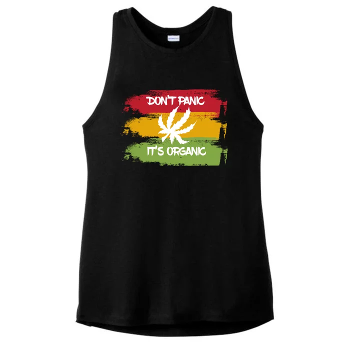 Don't Panic It's Organic Weed Ladies Tri-Blend Wicking Tank