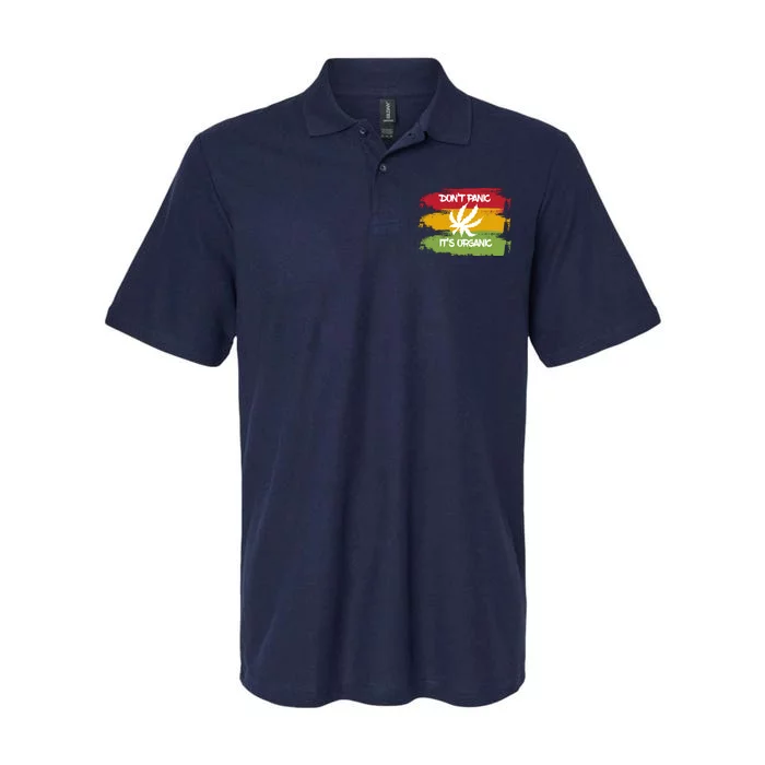 Don't Panic It's Organic Weed Softstyle Adult Sport Polo