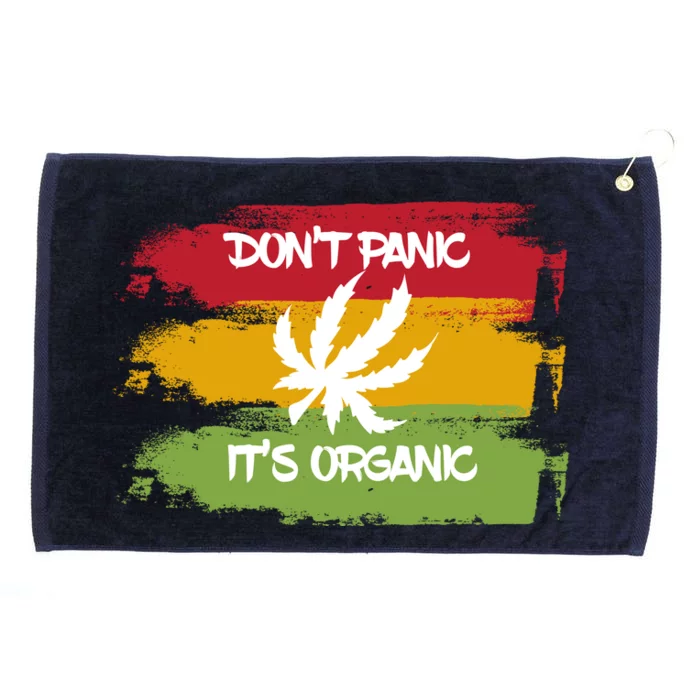 Don't Panic It's Organic Weed Grommeted Golf Towel