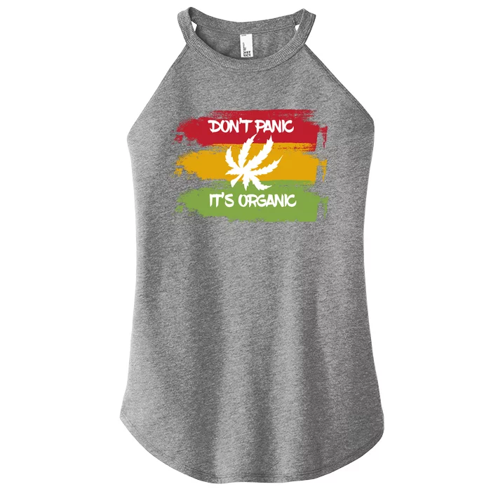 Don't Panic It's Organic Weed Women’s Perfect Tri Rocker Tank