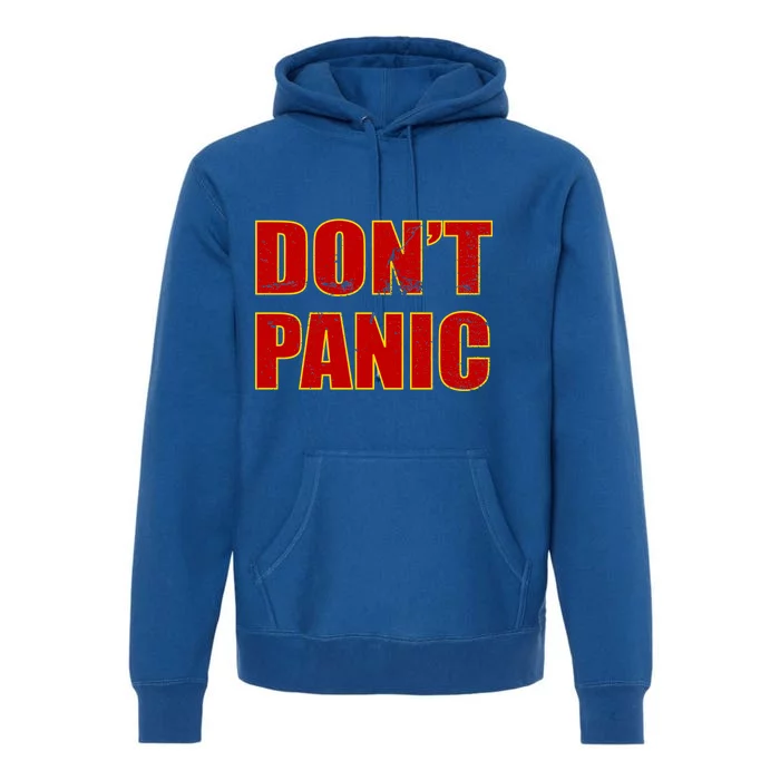 Don't Panic Vintage Distressed Panicking Premium Hoodie