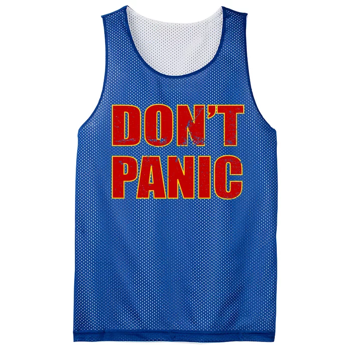 Don't Panic Vintage Distressed Panicking Mesh Reversible Basketball Jersey Tank