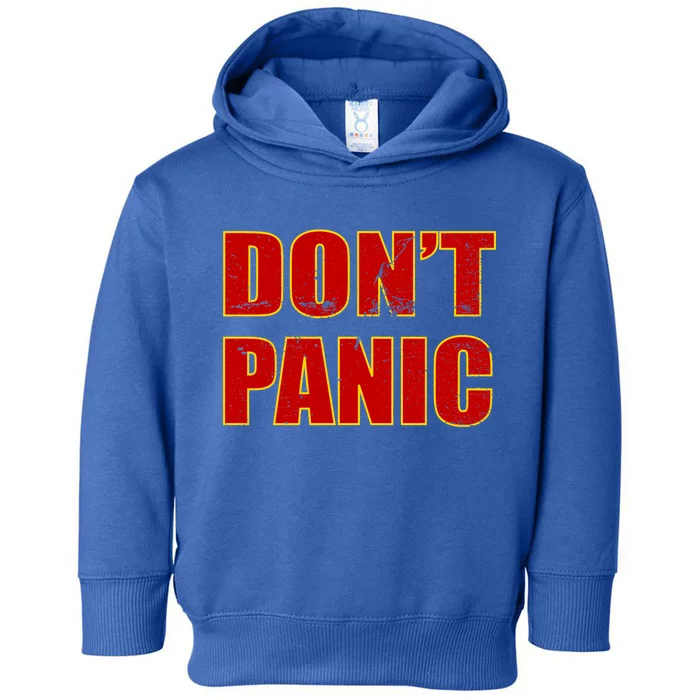 Don't Panic Vintage Distressed Panicking Toddler Hoodie