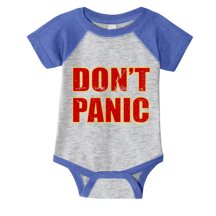 Don't Panic Vintage Distressed Panicking Infant Baby Jersey Bodysuit