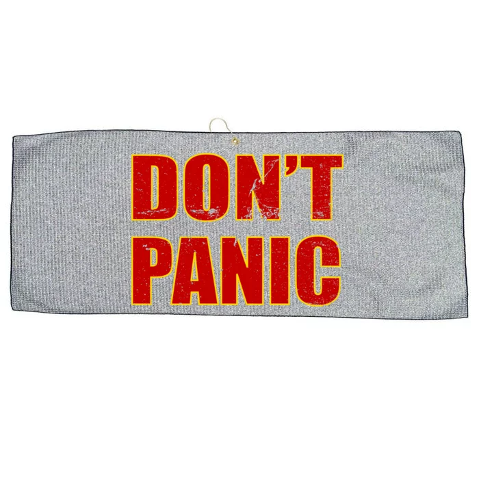 Don't Panic Vintage Distressed Panicking Large Microfiber Waffle Golf Towel