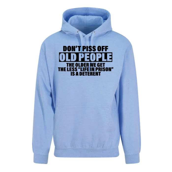 Don't Piss Off Old People Funny Unisex Surf Hoodie