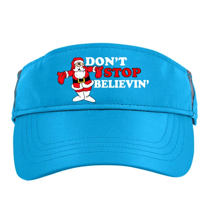 Don't Stop Believin Santa Adult Drive Performance Visor