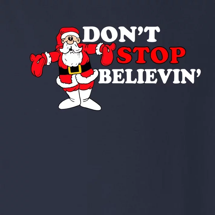 Don't Stop Believin Santa Toddler Long Sleeve Shirt