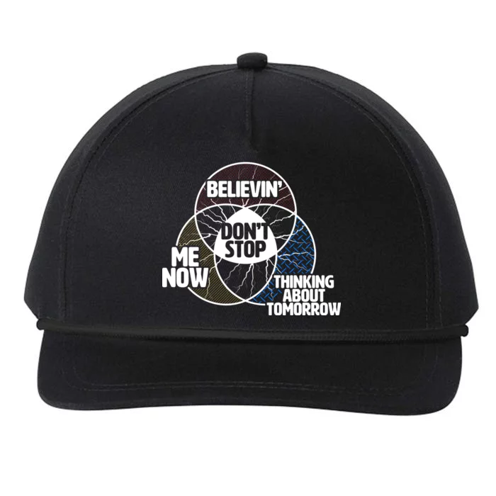 Don't Stop Believing Diagram Chart Snapback Five-Panel Rope Hat