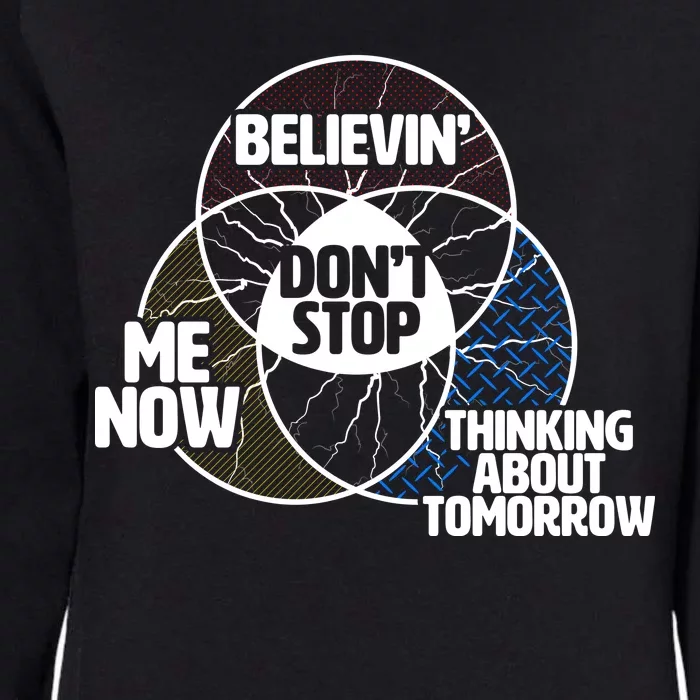 Don't Stop Believing Diagram Chart Womens California Wash Sweatshirt