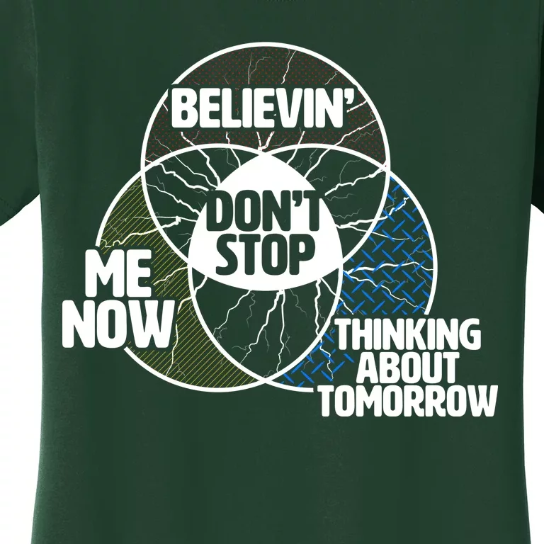 Don't Stop Believing Diagram Chart Women's T-Shirt