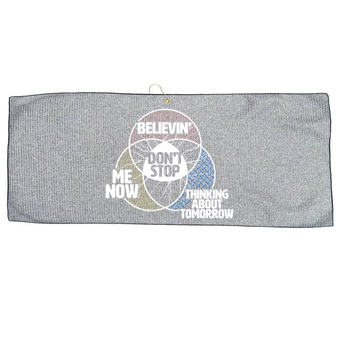 Don't Stop Believing Diagram Chart Large Microfiber Waffle Golf Towel