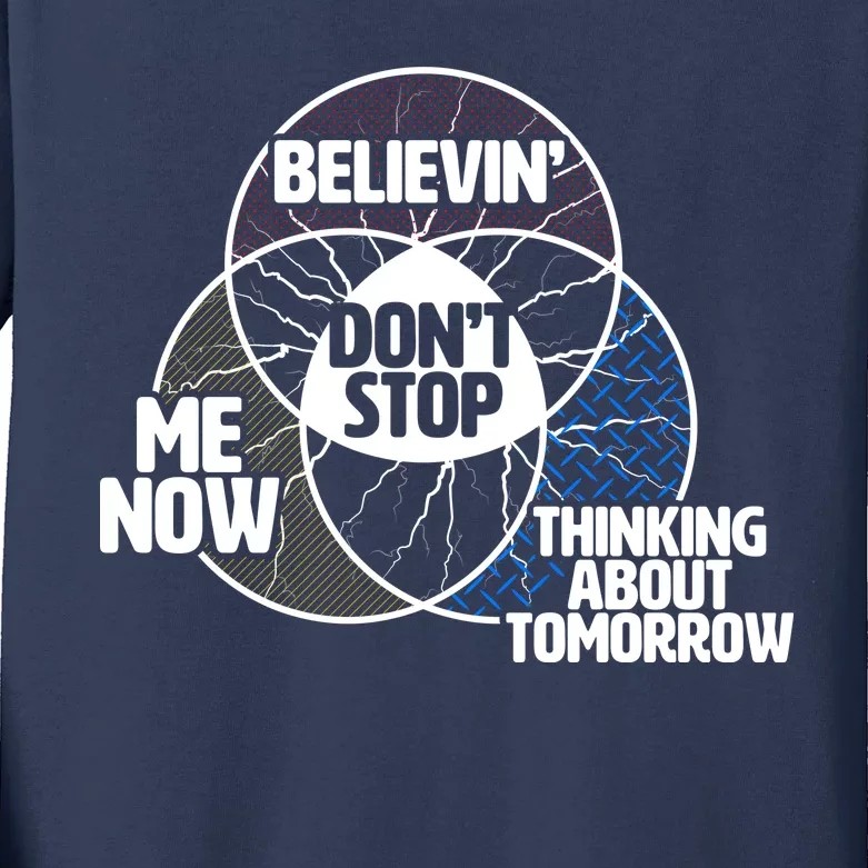 Don't Stop Believing Diagram Chart Kids Long Sleeve Shirt