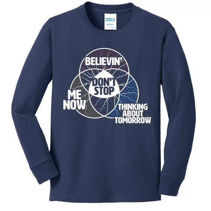 Don't Stop Believing Diagram Chart Kids Long Sleeve Shirt