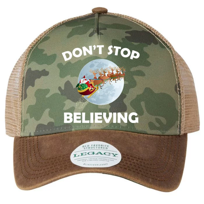 Don't Stop Believing In Santa Legacy Tie Dye Trucker Hat