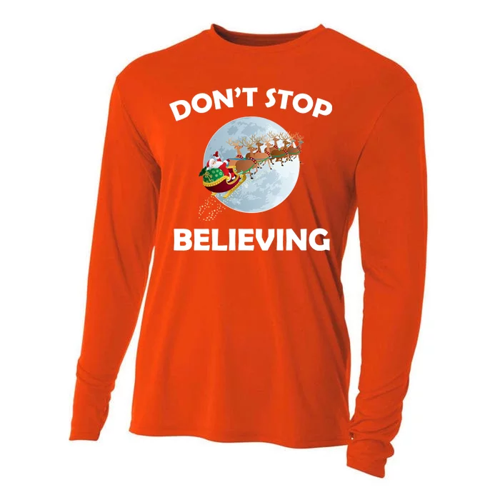 Don't Stop Believing In Santa Cooling Performance Long Sleeve Crew