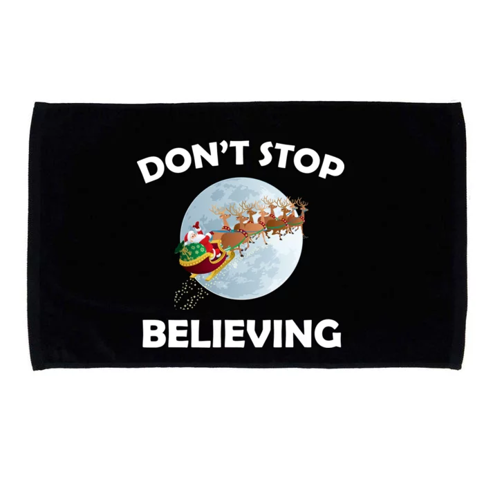 Don't Stop Believing In Santa Microfiber Hand Towel